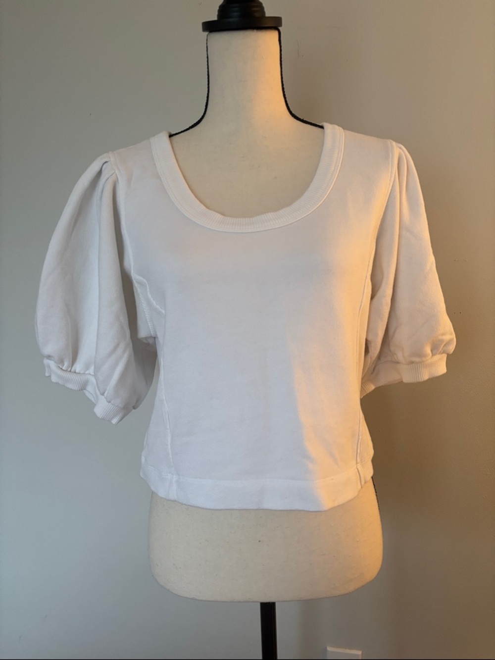 Aerie White Puff Sleeve Crop Top - Women